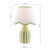 Aimee Twin Pack Green Ceramic with Ivory Shade Table Lamp