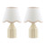 Aimee Twin Pack Taupe Ceramic with Ivory Shade Table Lamp