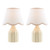 Aimee Twin Pack Taupe Ceramic with Ivory Shade Table Lamp