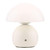 Dar Lighting Caesar White with Opal Glass Rechargeable LED Table Lamp 