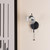Dar Lighting Ede Matt Black with Ribbed Glass Wall Light 