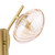 Dar Lighting Ede Satin Gold with Ribbed Amber Glass Wall Light 