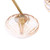 Ede 6 Light Satin Gold with Ribbed Amber Glass Semi-Flush Ceiling Light
