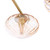 Dar Lighting Ede 6 Light Satin Gold with Ribbed Amber Glass Semi-Flush Ceiling Light 