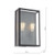 Mazin 2 Light Matt Black with Clear Glass Outdoor Wall Light
