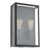 Mazin 2 Light Matt Black with Clear Glass Outdoor Wall Light