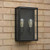 Mazin 2 Light Matt Black with Clear Glass Outdoor Wall Light