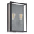 Dar Lighting Mazin 2 Light Matt Black with Clear Glass Outdoor Wall Light 