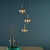 Dar Lighting Fabrienne 3 Light Satin Nickel with Smoked Glass Cluster Pendant Light - Clearance 