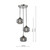 Dar Lighting Fabrienne 3 Light Satin Nickel with Smoked Glass Cluster Pendant Light - Clearance 