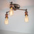 Endon Lighting Hal 3 Light Aged Pewter and Copper Semi-Flush Ceiling Light - Clearance 