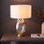 Endon Lighting Elin Bright Satin Gold Champagne with White Shade Table Lamp - Clearance 