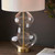 Endon Lighting Kelda Brushed Gold with Clear Gourd White Shade Touch Table Lamp - Clearance 