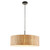 Endon Lighting Longshore 3 Light Matt Black with Natural Seagrass Shaded Pendant Light - Clearance 