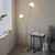 Endon Lighting Bloom 2 Light Satin Brass with Opal Glass Floor Lamp - Clearance 