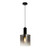 Searchlight Sweden Black with Smoked Ombre Glass Diffuser Pendant Light - Clearance 