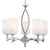 Searchlight Gina 5 Light Chrome with White Glass Pendant Light - Clearance 