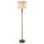 Searchlight Oscar Antique Brass with Linen Shade Floor Lamp - Clearance 