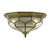 Searchlight Pisa Ii Flush Antique Brass with Leaded Glass 29cm Flush Ceiling Light - Clearance 