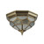 Searchlight Pisa Ii Flush Antique Brass with Leaded Glass 29cm Flush Ceiling Light - Clearance 
