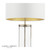 Laura Ashley Lighting Harrington Antique Brass and Glass with White Shade 65cm Table Lamp - Clearance 