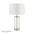 Laura Ashley Lighting Harrington Antique Brass and Glass with White Shade 65cm Table Lamp - Clearance 