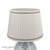 Laura Ashley Lighting Stannard Blue Leaf Art Ceramic with Natural Faux Shade Table Lamp - Clearance 
