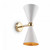 Maytoni Vesper 2 Light Gold with White Wall Light - Clearance 
