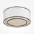 Maytoni Bergamo 3 Light White with Black Flush Ceiling Light - Clearance 