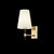 Maytoni Zaragoza Matt Brass with Black and White Fabric Shade Wall Light - Clearance 