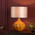 Dar Lighting Amrita Caramel and Antique Brass Base Only Table Lamp - Clearance 