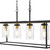 Dar Lighting Abel 4 Light Satin Black and Glass Bar Pendant Light - Clearance 