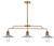 Dar Lighting Adeline Brushed Copper with Glass Shade Bar Pendant Light - Clearance 