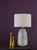 Dar Lighting Creon Ceramic Grey and Antique Brass Base Only Table Lamp - Clearance 