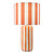 Dar Lighting Cicada Polished Chrome and Orange White Stripes Base and Shade Table Lamp - Clearance 