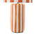 Dar Lighting Cicada Polished Chrome and Orange White Stripes Base and Shade Table Lamp - Clearance 
