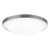 Dar Lighting Dover Satin Chrome with White Shade IP44 Flush Ceiling Light