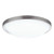 Dar Lighting Dover Satin Chrome with White Shade IP44 Flush Ceiling Light - Cleaarance 