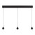 Dar Lighting Eileen 3 Light Matt Black Fitting Only LED Bar Pendant Light - Clearance 