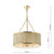 Dar Lighting Fenella 5 Light Gold Leaf Shaded Pendant Light 