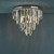 Dar Lighting Fuentes 5 Light Polished Chrome and Glass Flush Ceiling Light - Clearance 