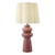 Dar Lighting Jordana Pink and Polished Chrome with Ivory Shade Table Lamp - Clearance 
