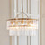 Karine 5 Light Brushed Aged Brass with Clear Shade Pendant Light