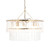 Karine 5 Light Brushed Aged Brass with Clear Shade Pendant Light