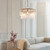 Endon Lighting Karine 5 Light Tiered Brushed Aged Brass with Clear Shade Pendant Light 