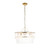 Endon Lighting Karine 5 Light Tiered Brushed Aged Brass with Clear Shade Pendant Light 