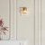 Karine Brushed Aged Brass with Clear Shade Wall Light