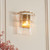 Karine Brushed Aged Brass with Clear Shade Wall Light