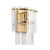 Karine Brushed Aged Brass with Clear Shade Wall Light