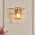 Karine Brushed Aged Brass with Clear Shade Wall Light
